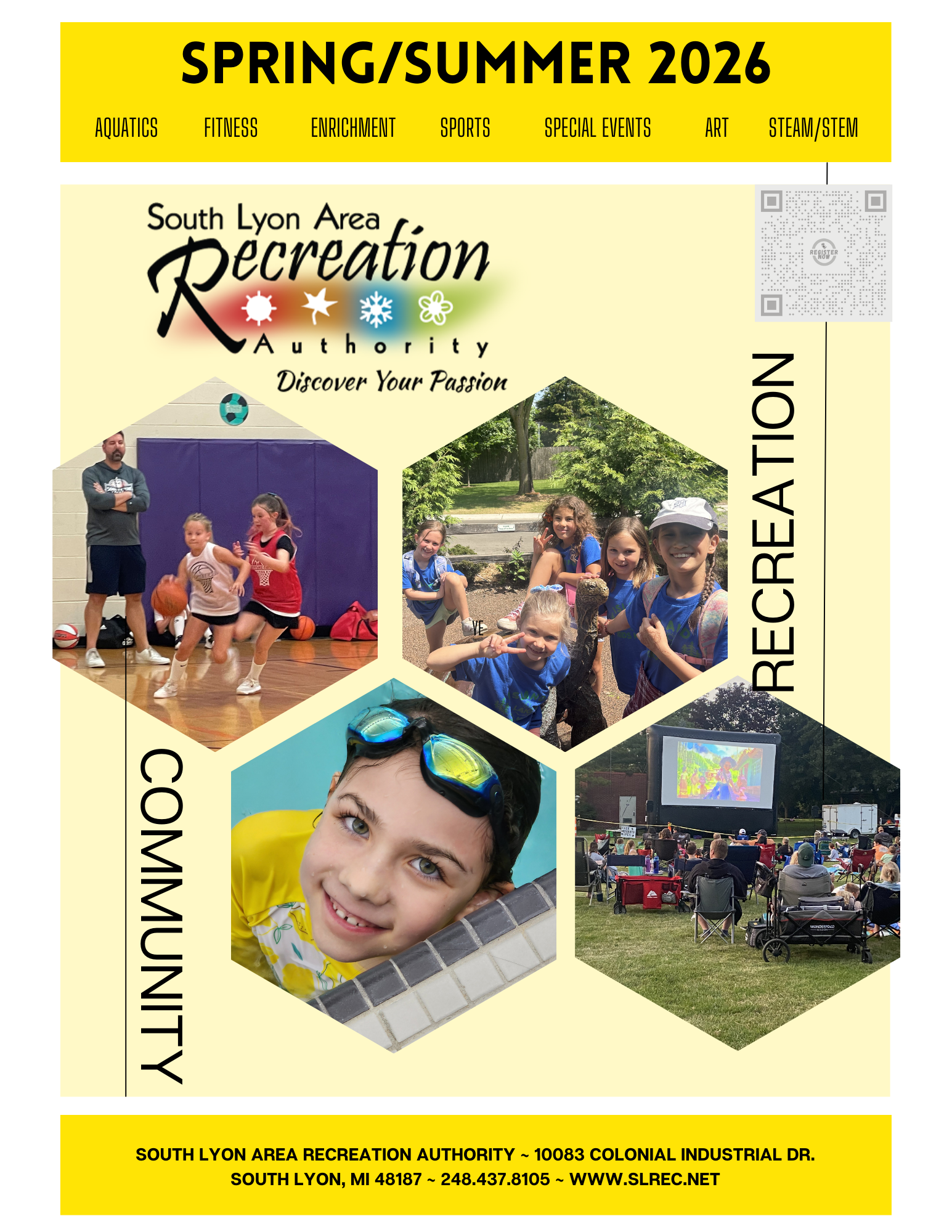 South Lyon Recreation Authority Spring/Summer 2026 activities